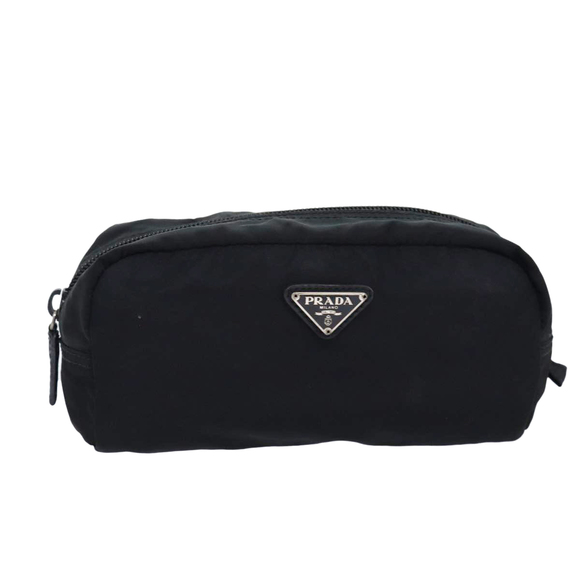 PRADA Pouch Nylon Black Auth am6627 - Picture 1 of 16